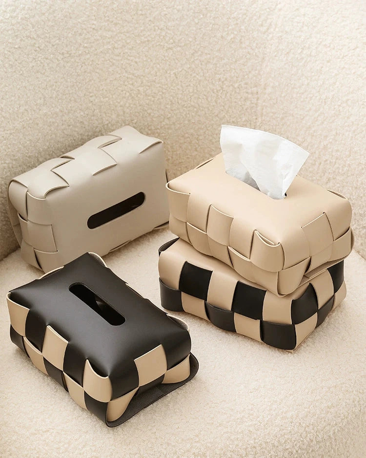 Checkered Tissue Box Holder