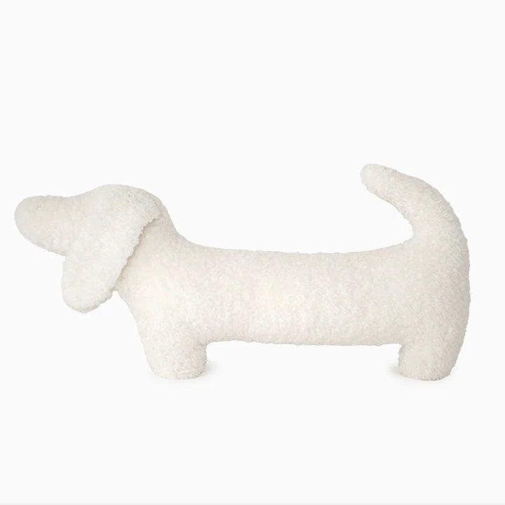 Cream White Sausage Dog Shaped Pillow