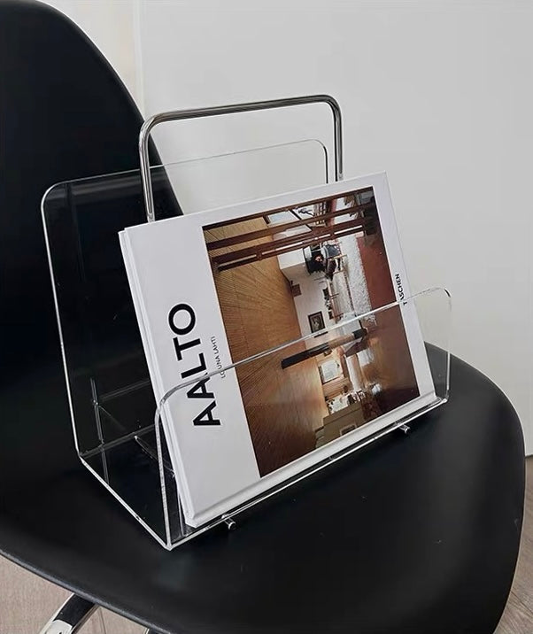 Clear Acrylic Magazine Book Rack