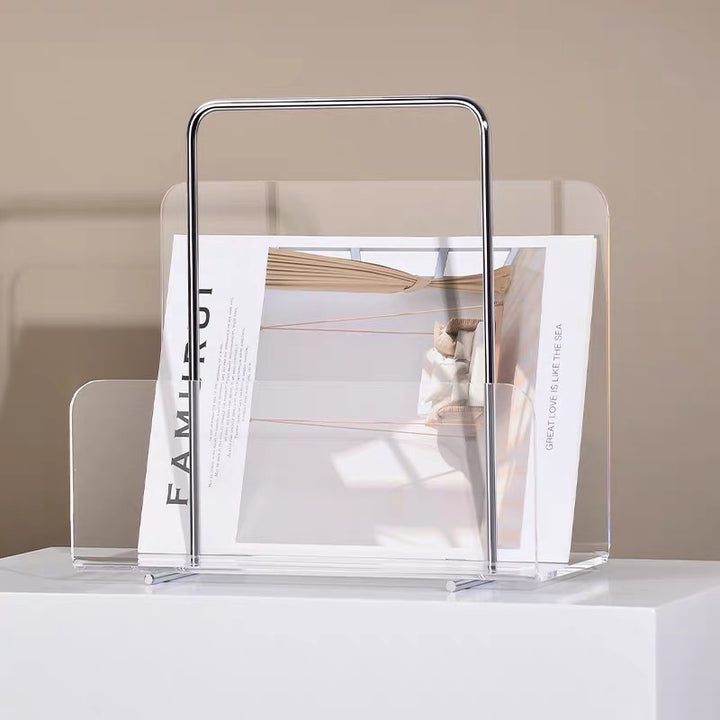 Clear Acrylic Magazine Book Rack