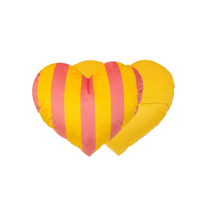 Striped Heart Shaped Throw Pillow Cushion