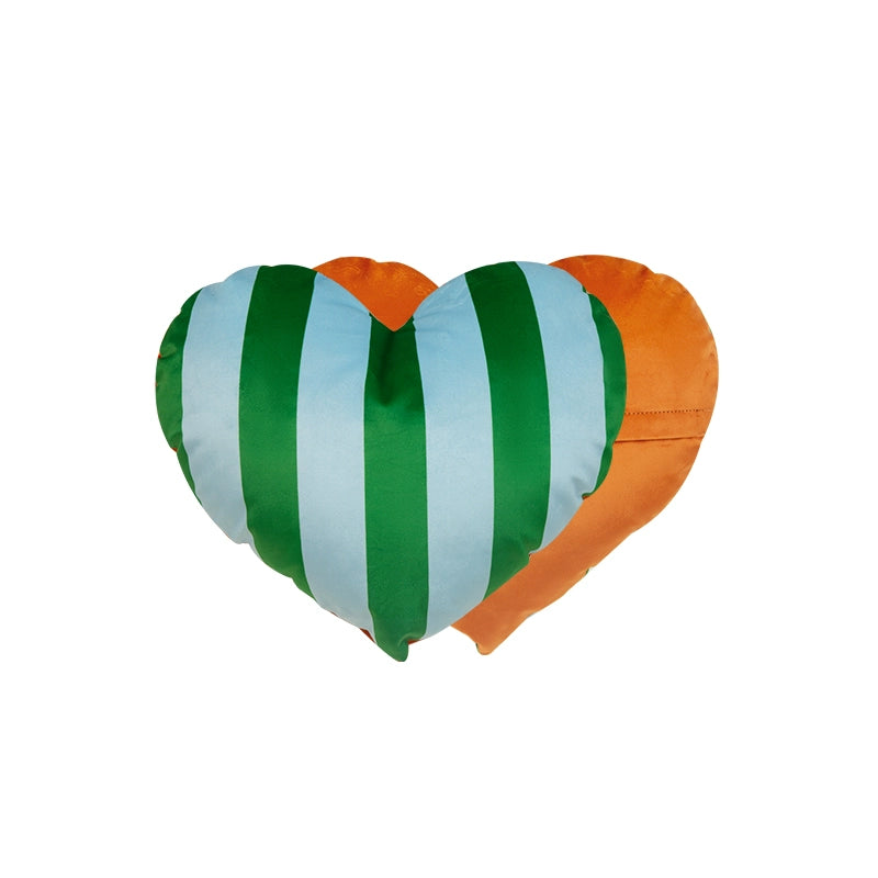 Striped Heart Shaped Throw Pillow Cushion