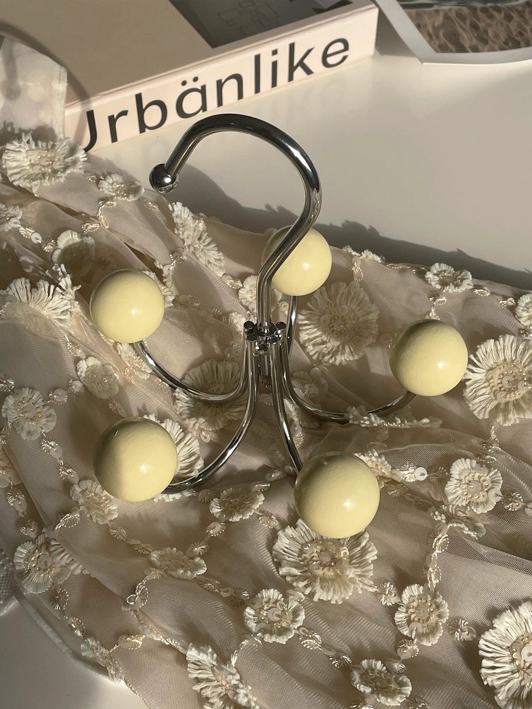 Cream White Ball Hook Hanger