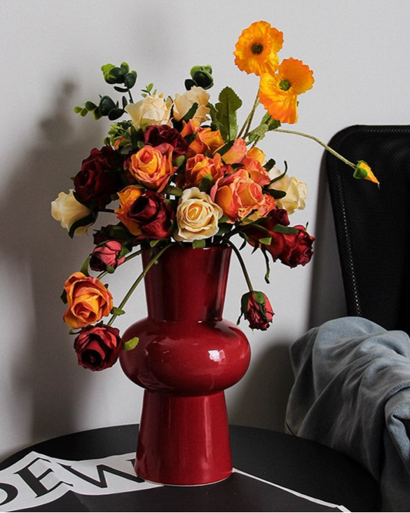 Red Bulb Flower Vase 2