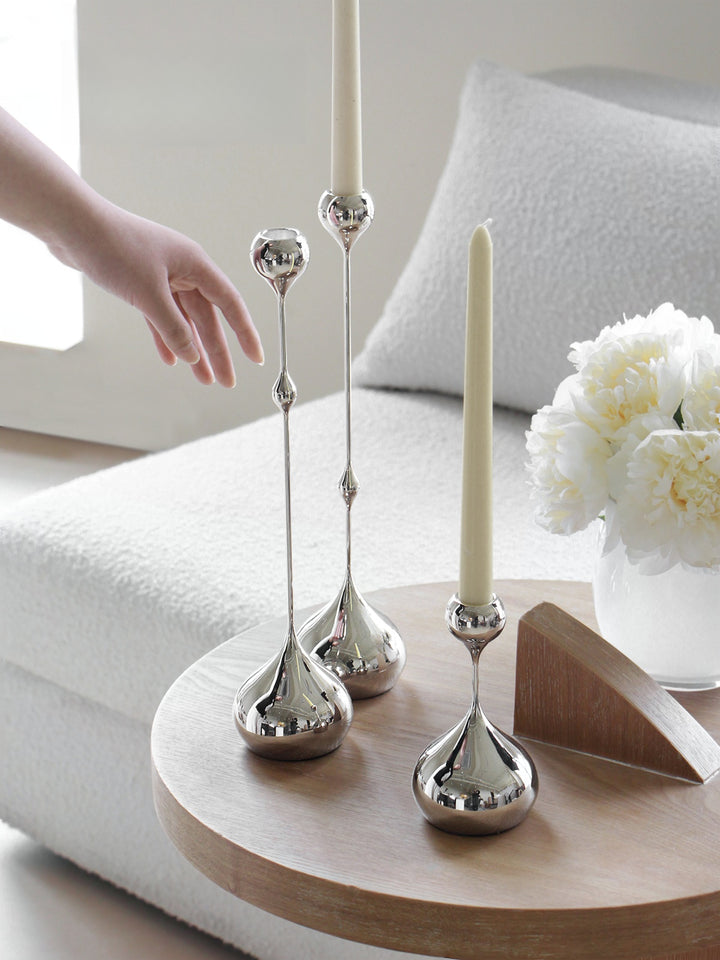 Silver Taper Candle Holders