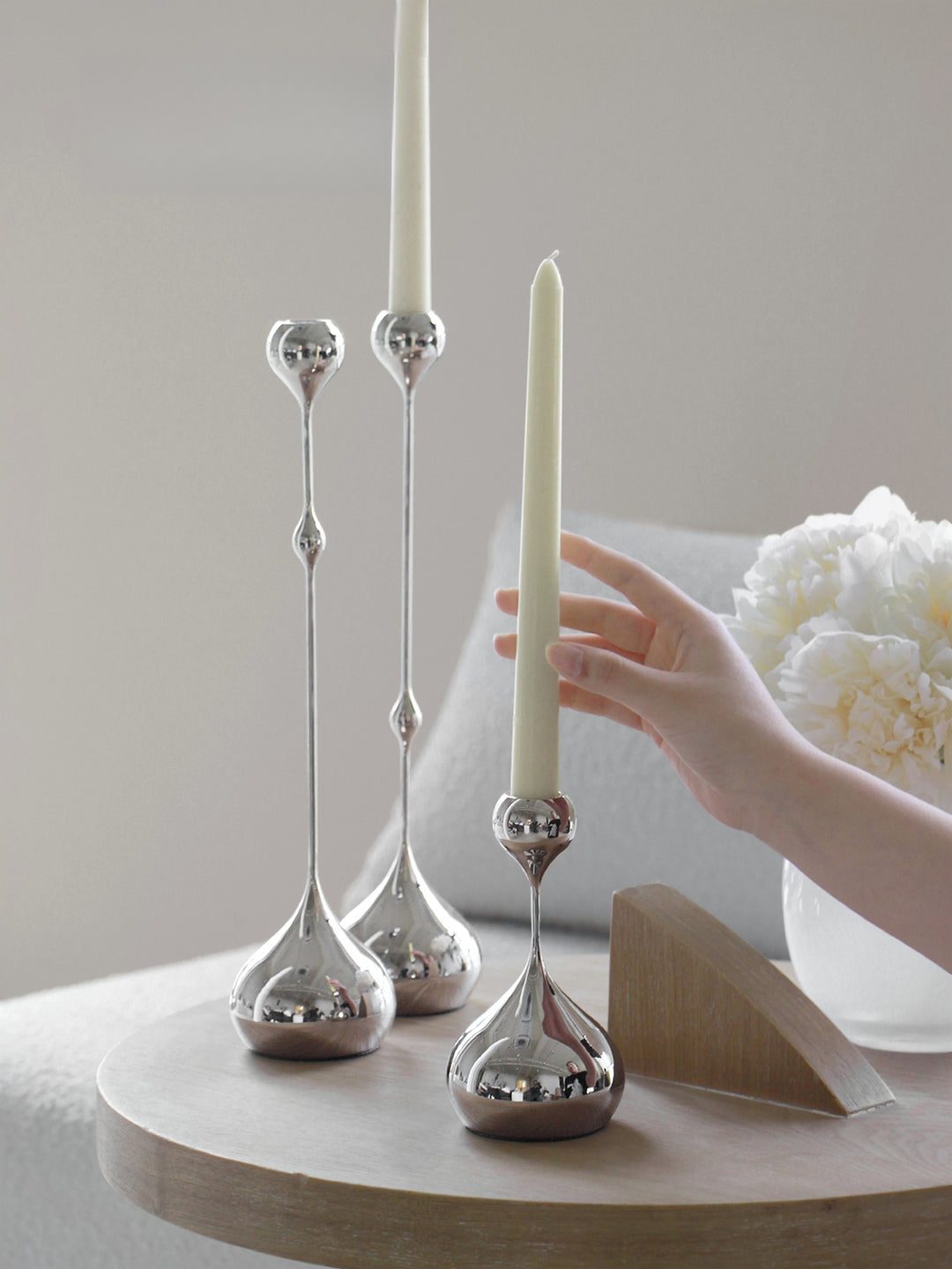 Silver Taper Candle Holder