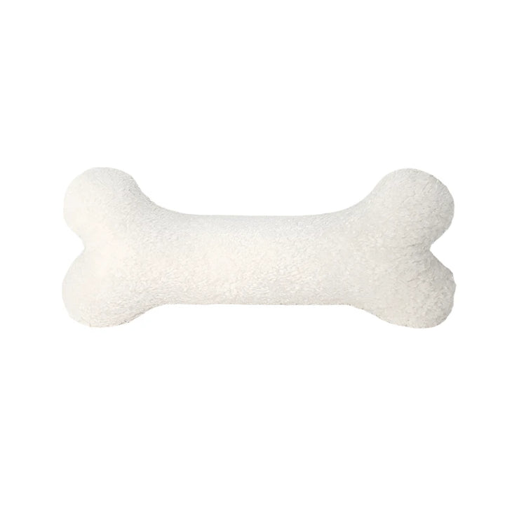 White Dog Bone Pillow Cushion