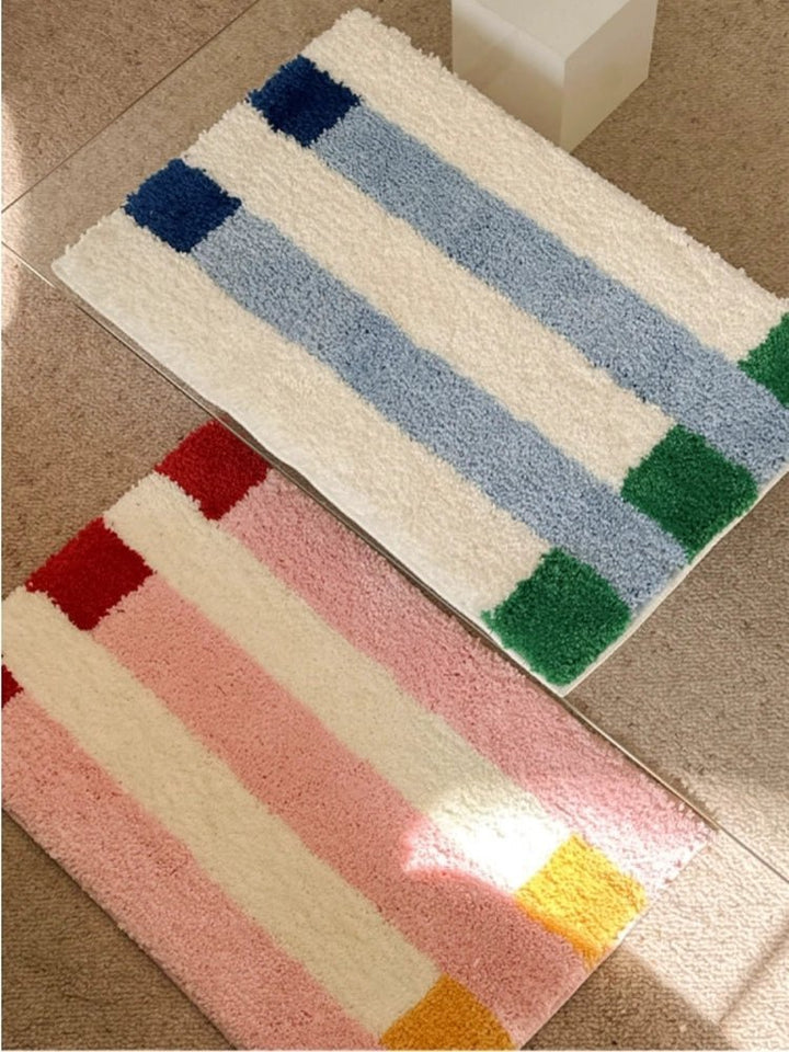 Striped Retro Bath Mats