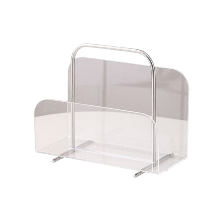 Contemporary Clear Transparent Magazine Rack