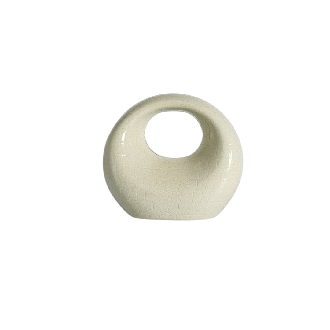 White Crescent faux leather designer tissue holder