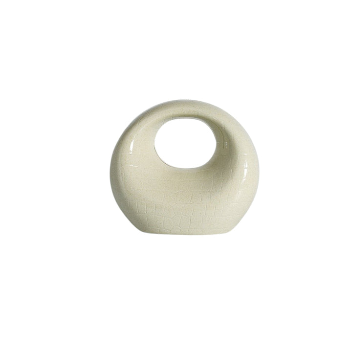 White Crescent faux leather designer tissue holder