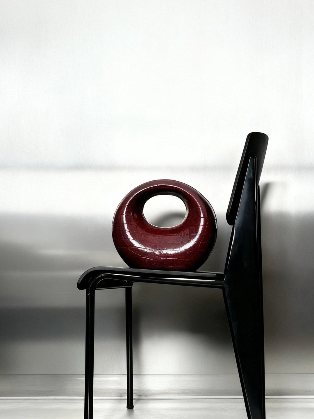 Crescent faux leather designer tissue holder