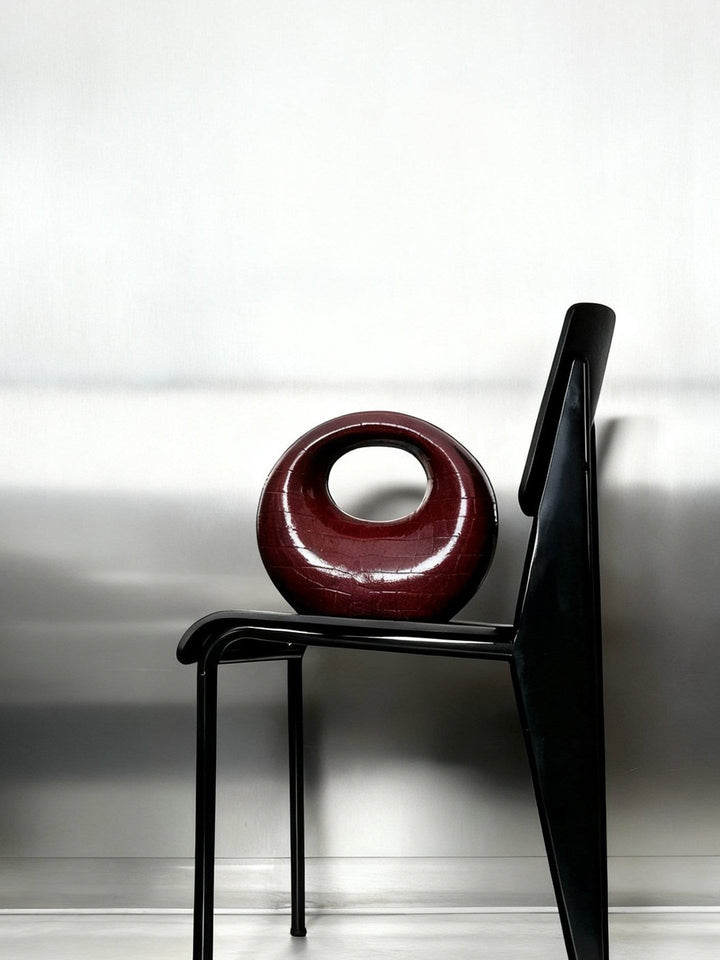 Crescent faux leather designer tissue holder
