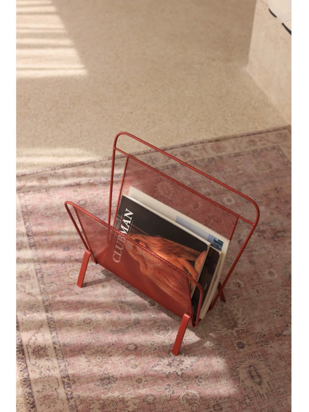 Cool contemporary red magazine rack