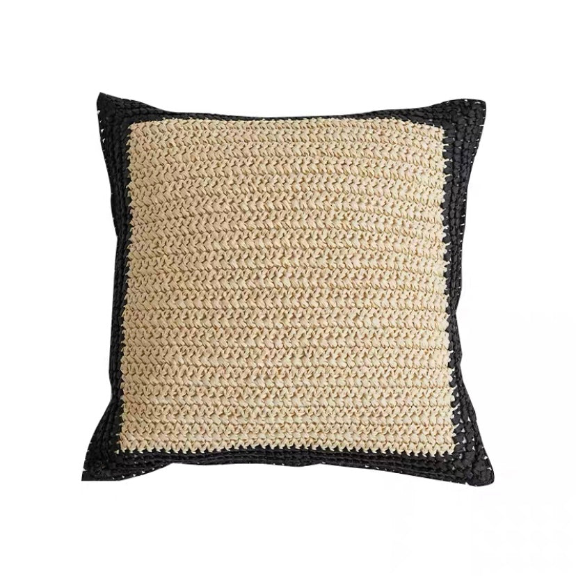 Minimal Raffia Cushion