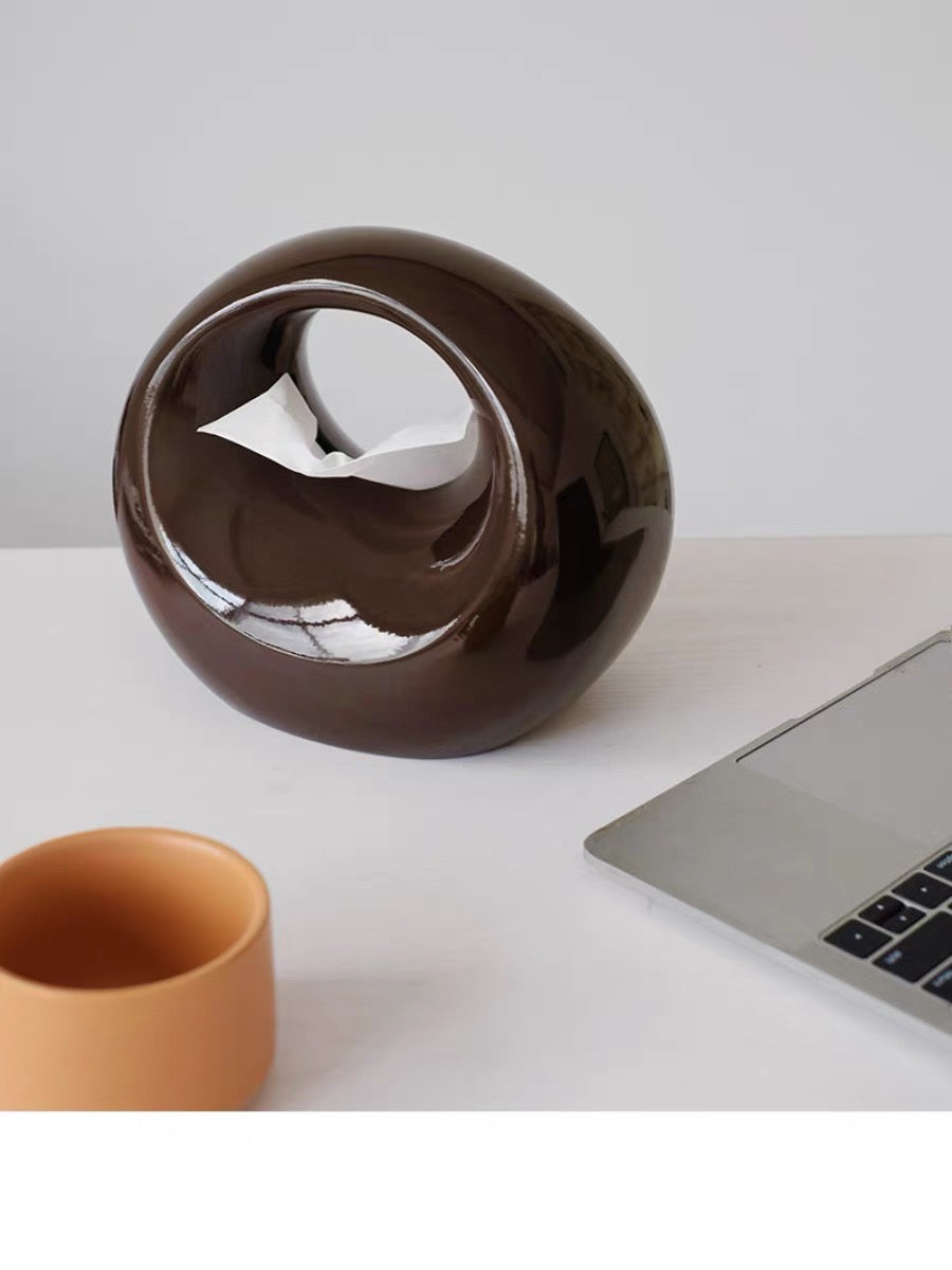 Contemporary Round Tissue Holder