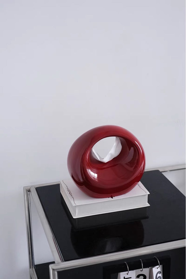 Red Round Tissue Holder