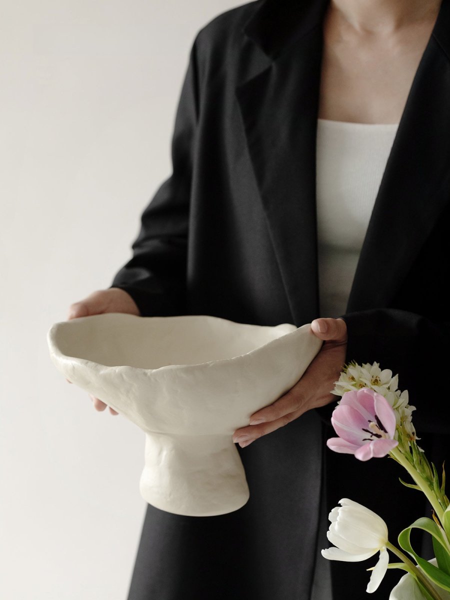 Wabi Sabi Pedestal Decorative Bowl