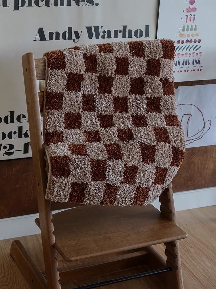 Brown Checkered Doormat