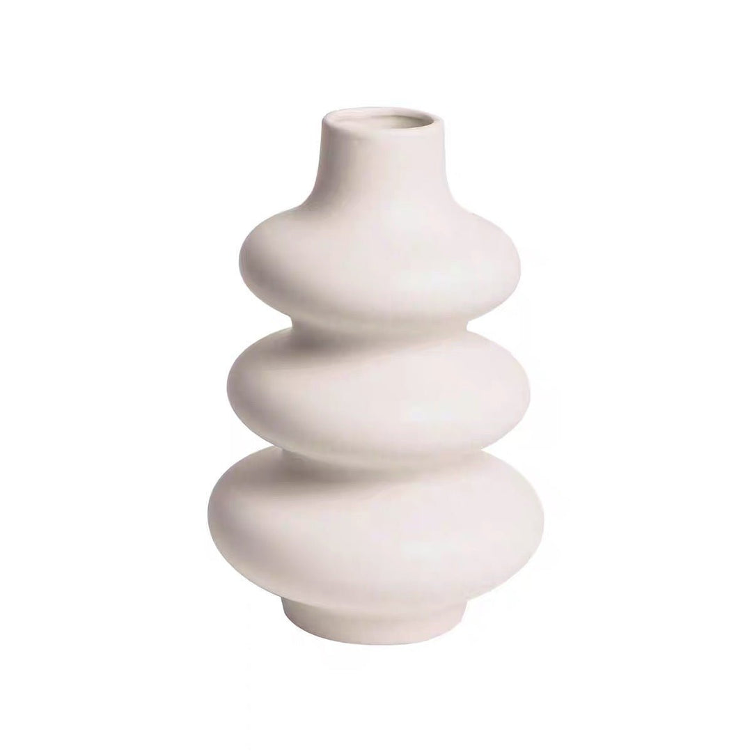 White Wavy Flower Vase