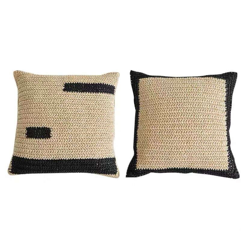 Minimal Raffia Cushion