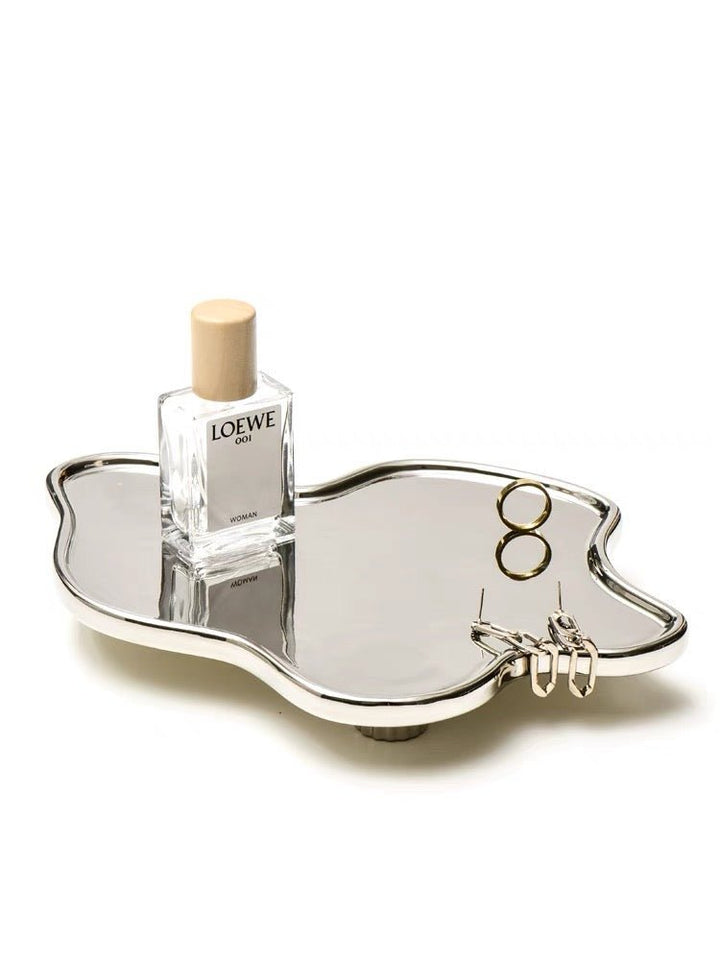 Wavy Mirrored Vanity Tray