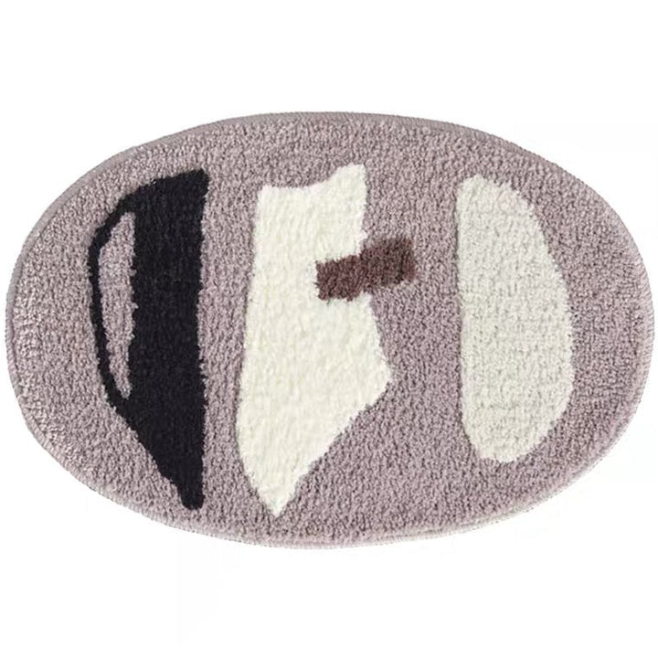 Oval Abstract Bath Mat