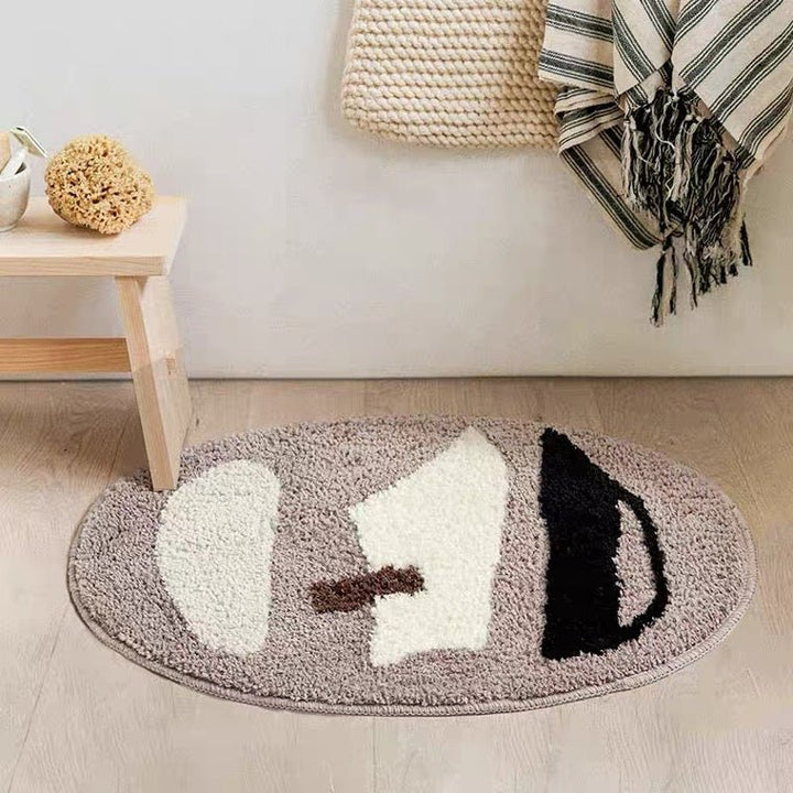 Oval Abstract Bath Mat