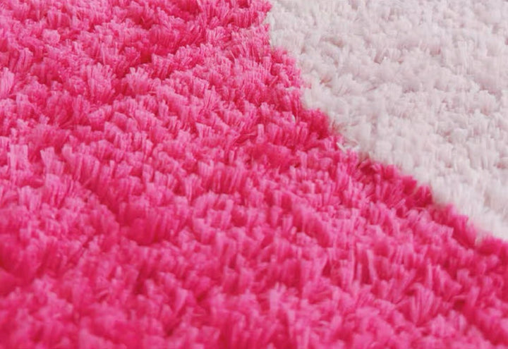 Pink Wavy Runner Rug