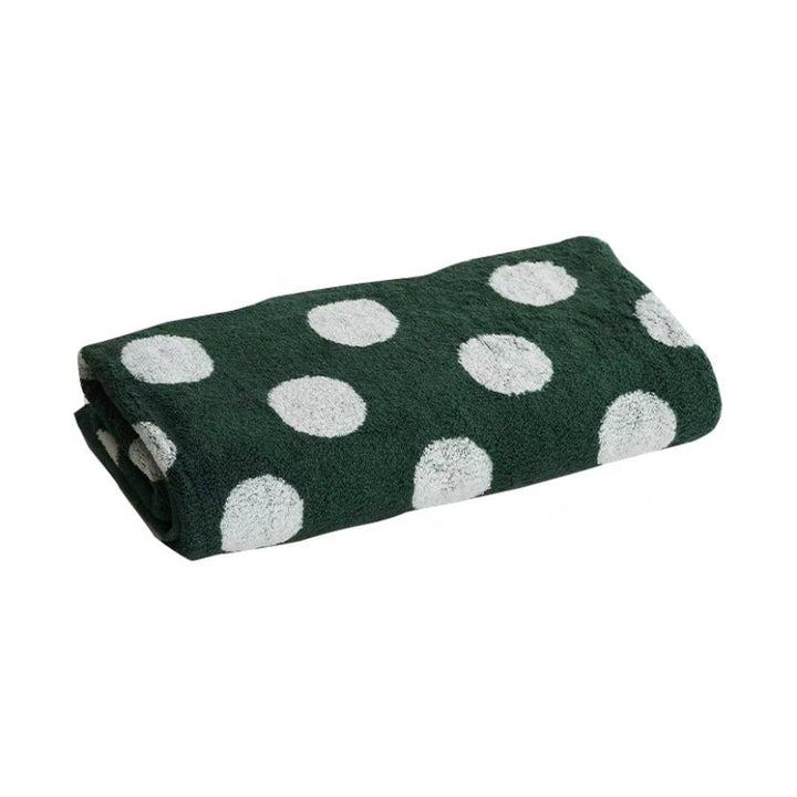 Green Polka Dot Bath Towel