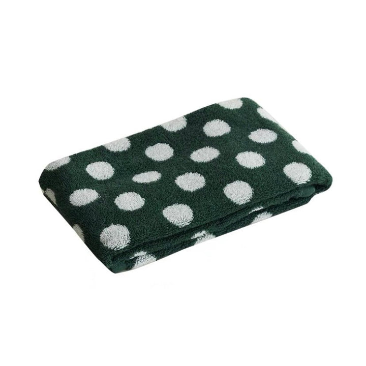 Green Polka Dot Bath Towel