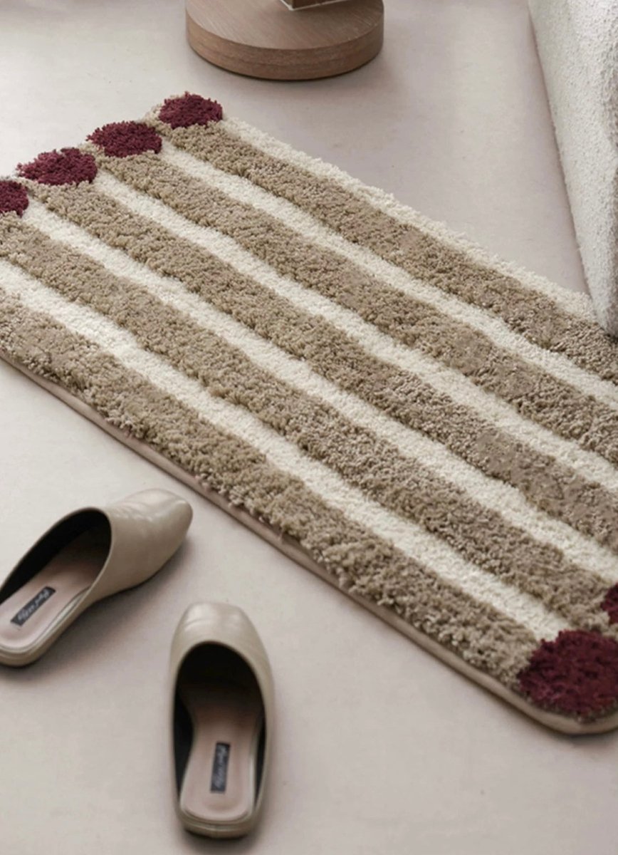 Retro Striped Bathroom Mat